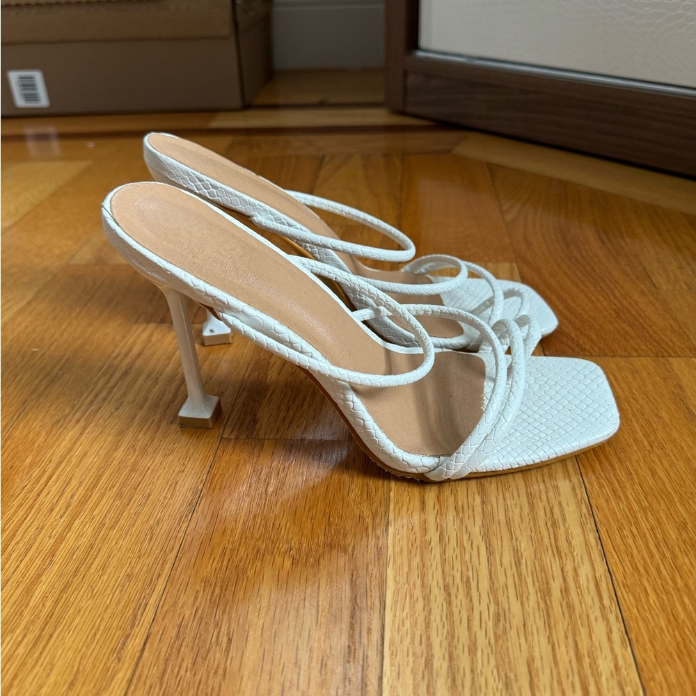 white kitten heels